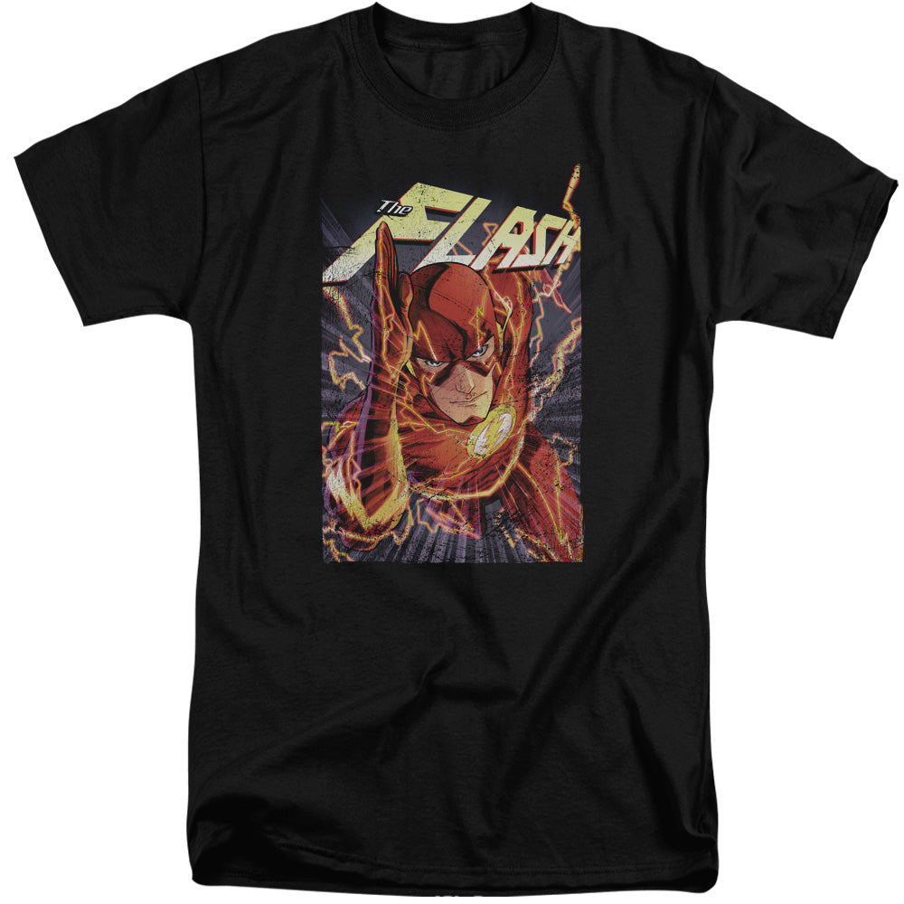Justice League Flash One Mens Tall T Shirt Black Officially Licensed