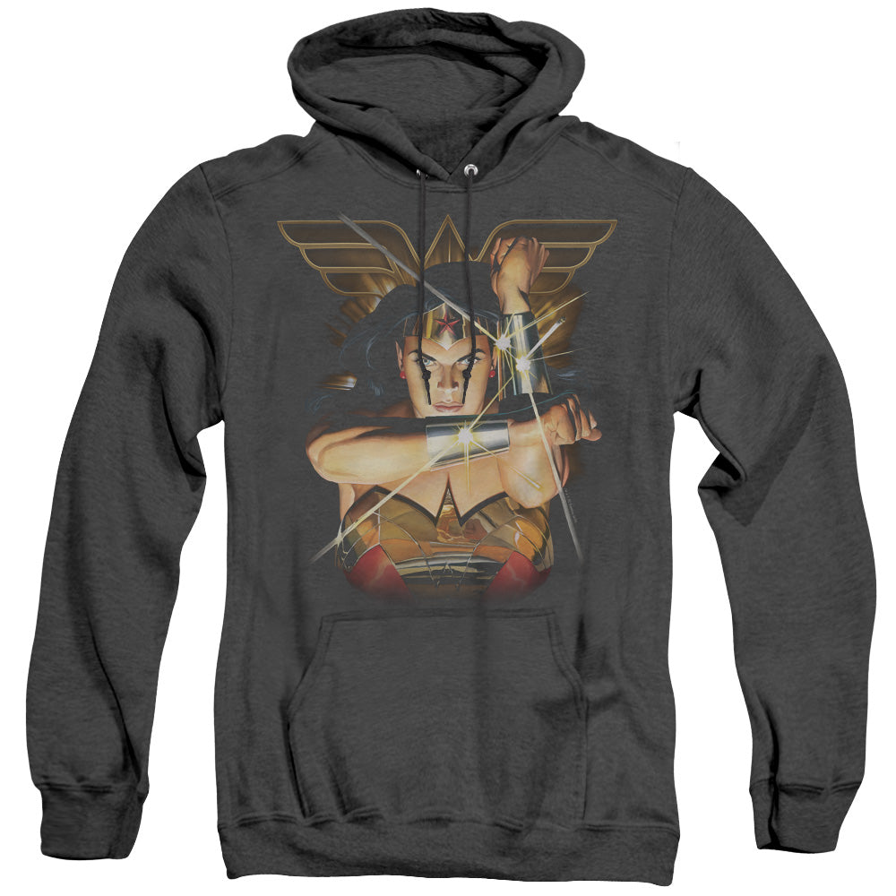 Justice League Of America Deflection Heather Mens Hoodie Black Officially Licensed