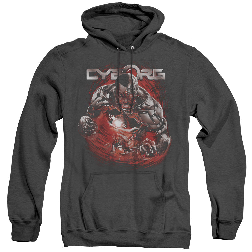 Justice League Engaged Heather Mens Hoodie Black Officially Licensed