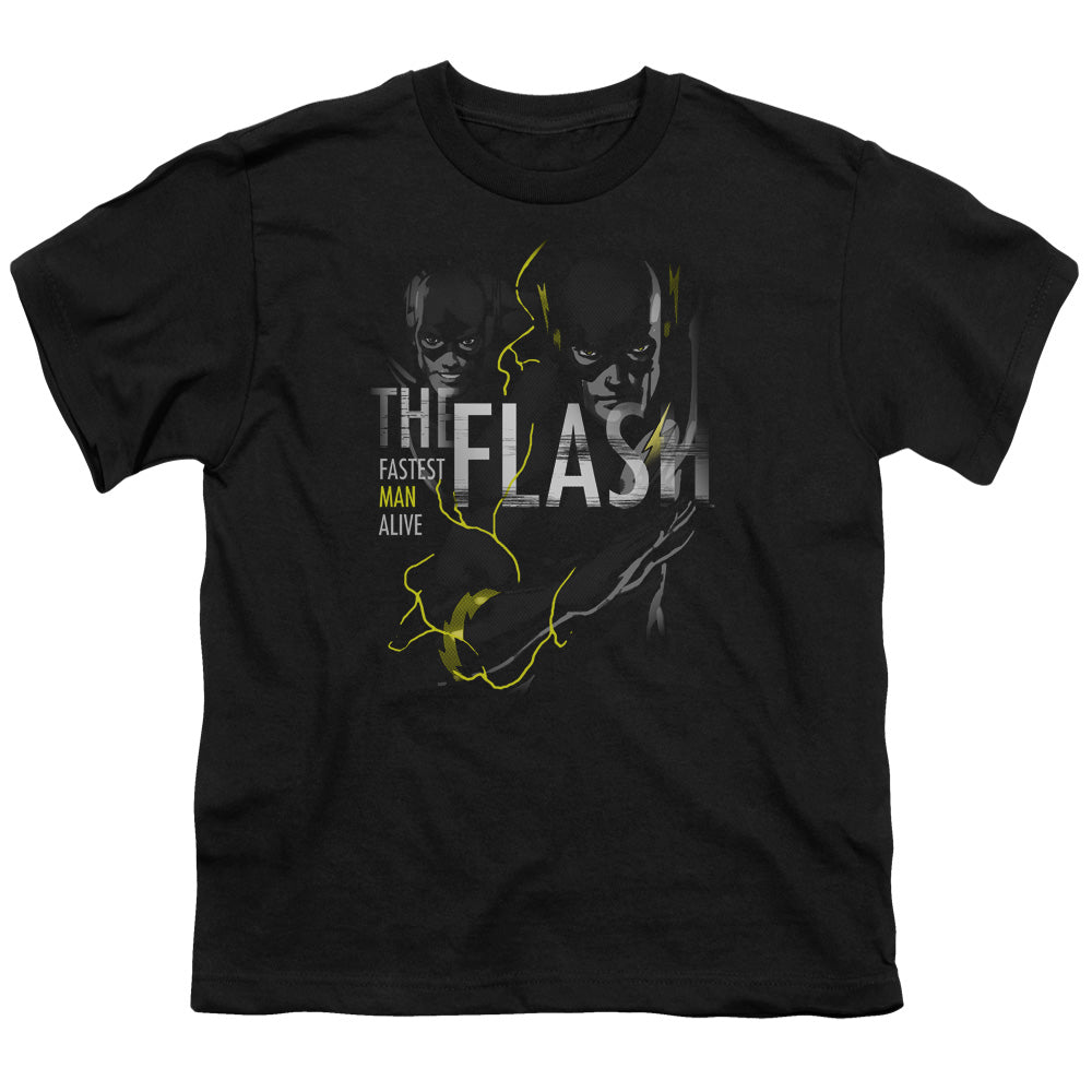 Dc Flash Bold Flash Kids Youth T Shirt Black Officially Licensed
