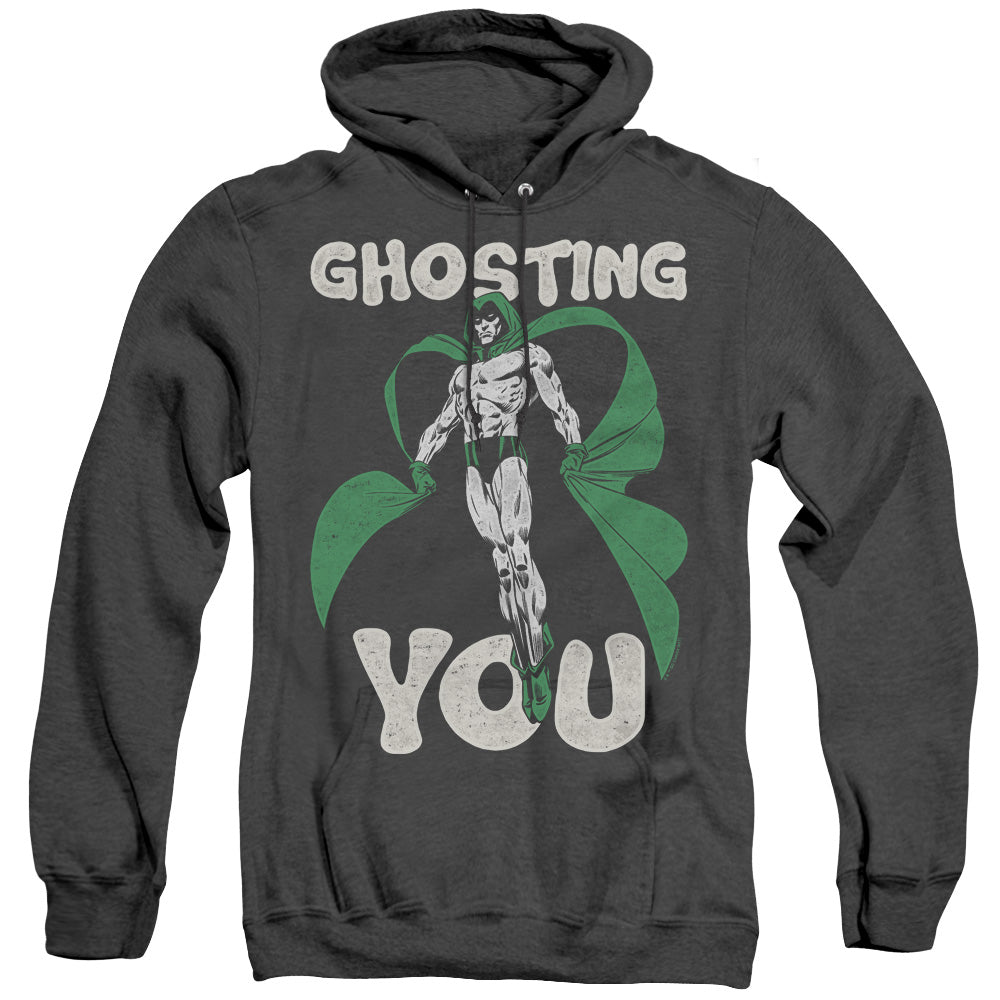 Justice League Ghosting Heather Mens Hoodie Black Officially Licensed