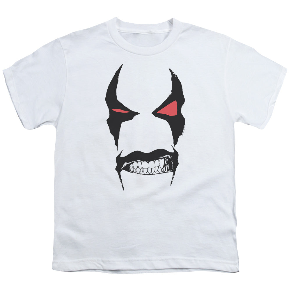 Justice League Lobo Face Kids Youth T Shirt White Officially Licensed