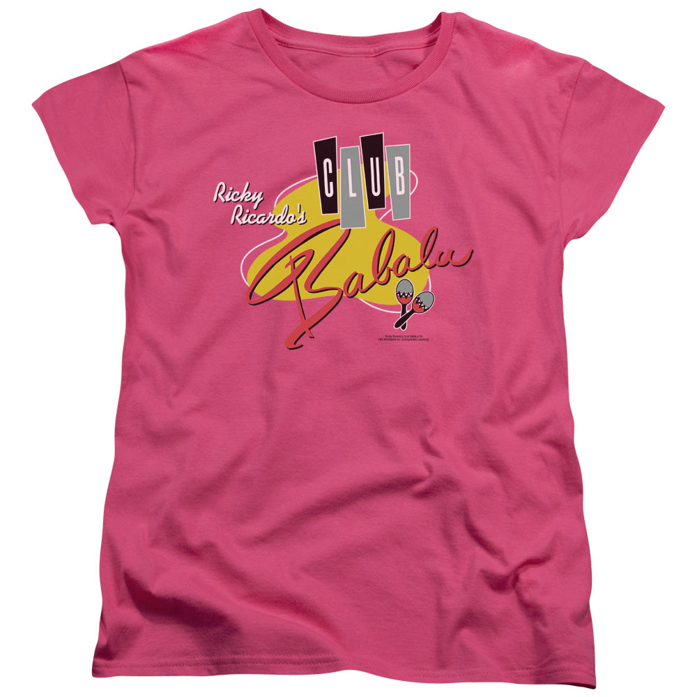 I Love Lucy Club Babalu Womens T Shirt Hot Pink Officially Licensed