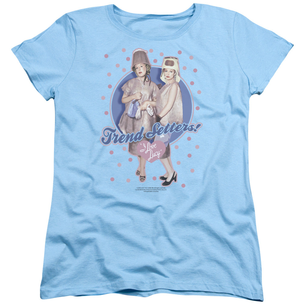 I Love Lucy Trend Setters Womens T Shirt Light Blue Officially Licensed