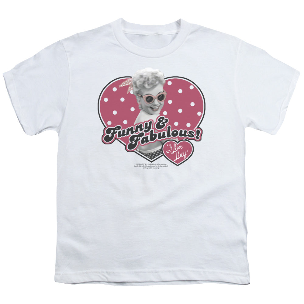 I Love Lucy Funny & Fabulous Kids Youth T Shirt White Officially Licensed