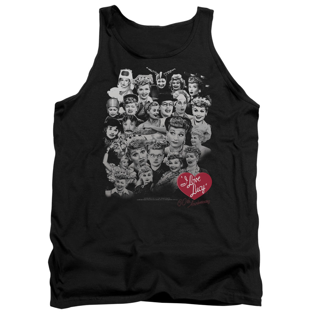 I Love Lucy 60 Years Of Fun Mens Tank Top Shirt Black Officially Licensed