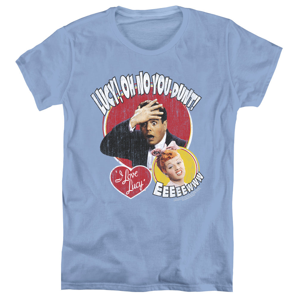 I Love Lucy Yelling in Spanish Womens T Shirt Carolina Blue Officially Licensed