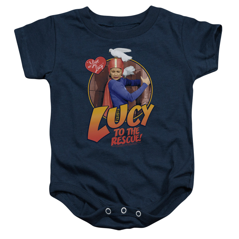 I Love Lucy to the Rescue Infant Baby Snapsuit Navy Blue Officially Licensed