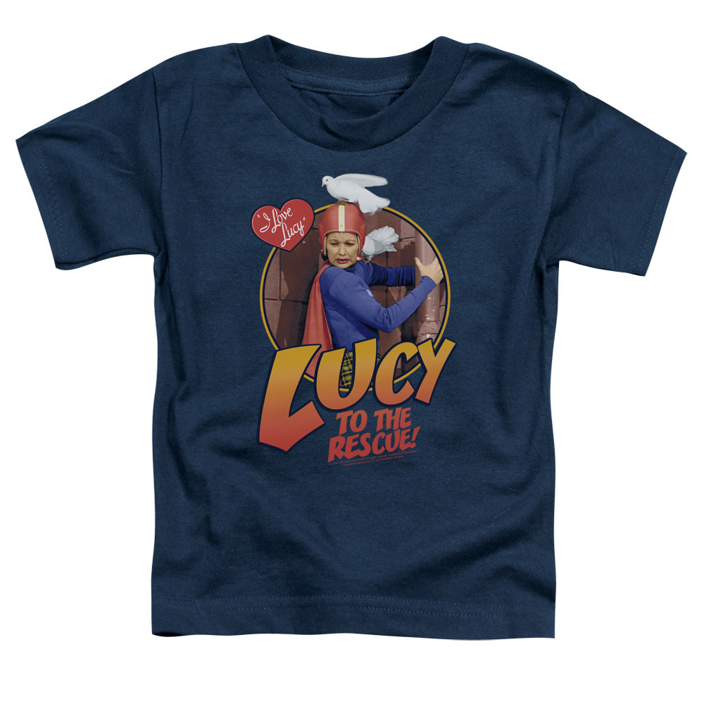 I Love Lucy to the Rescue Toddler Kids Youth T Shirt Navy Blue Officially Licensed