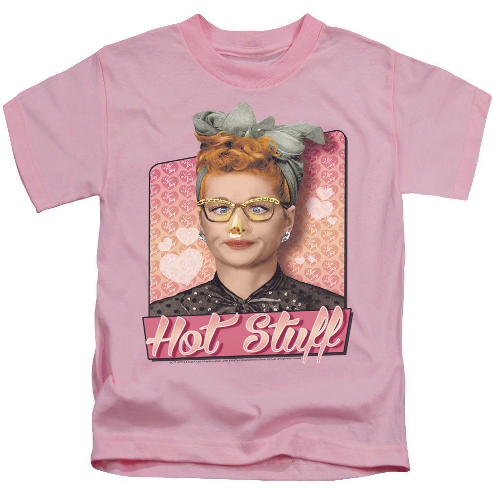 I Love Lucy Hot Stuff Juvenile Kids Youth T Shirt Pink Officially Licensed
