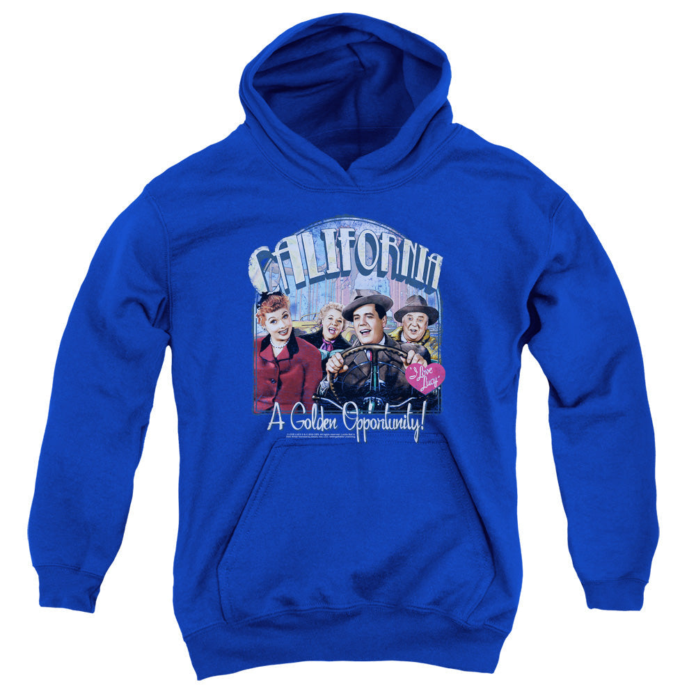 I Love Lucy Golden Opportunity Kids Youth Hoodie Royal Blue Officially Licensed