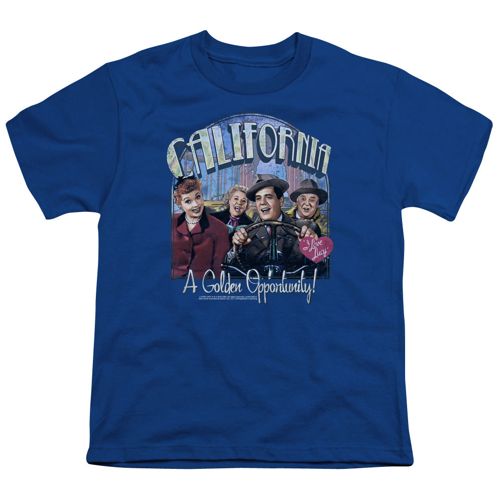 I Love Lucy Golden Opportunity Kids Youth T Shirt Royal Blue Officially Licensed