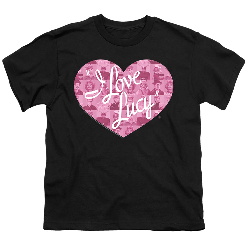 I Love Lucy Many Moods Logo Kids Youth T Shirt Black Officially Licensed