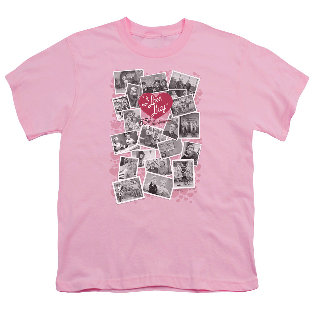 I Love Lucy 65th Anniversary Kids Youth T Shirt Pink Officially Licensed