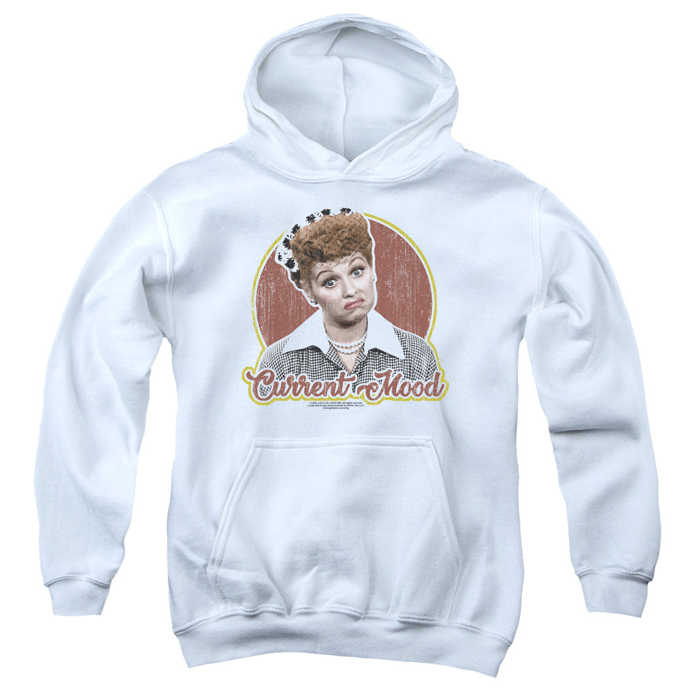 I Love Lucy Current Mood Kids Youth Hoodie White Officially Licensed