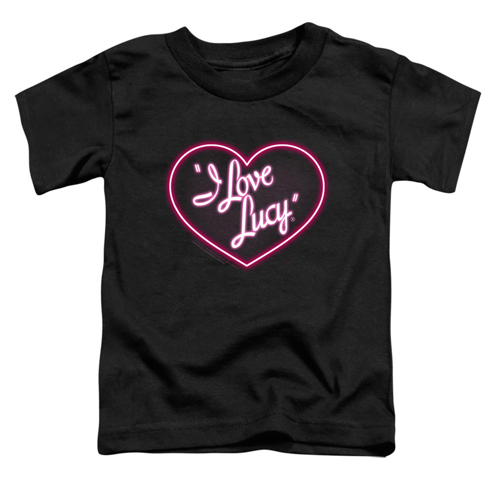 I Love Lucy Neon Logo Toddler Kids Youth T Shirt Black Officially Licensed