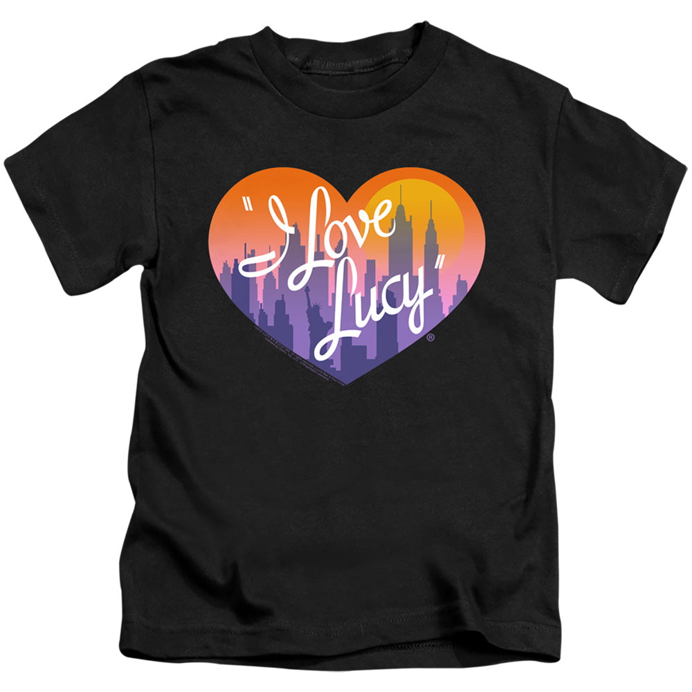 I Love Lucy Heart of the City Juvenile Kids Youth T Shirt Black Officially Licensed