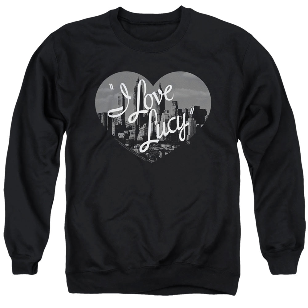 I Love Lucy Nostalgic City Mens Crewneck Sweatshirt Black Officially Licensed