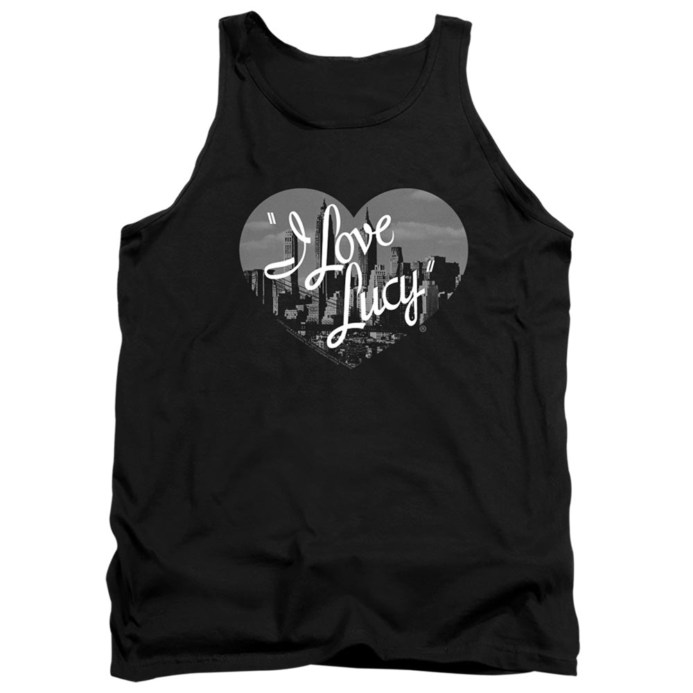 I Love Lucy Nostalgic City Mens Tank Top Shirt Black Officially Licensed