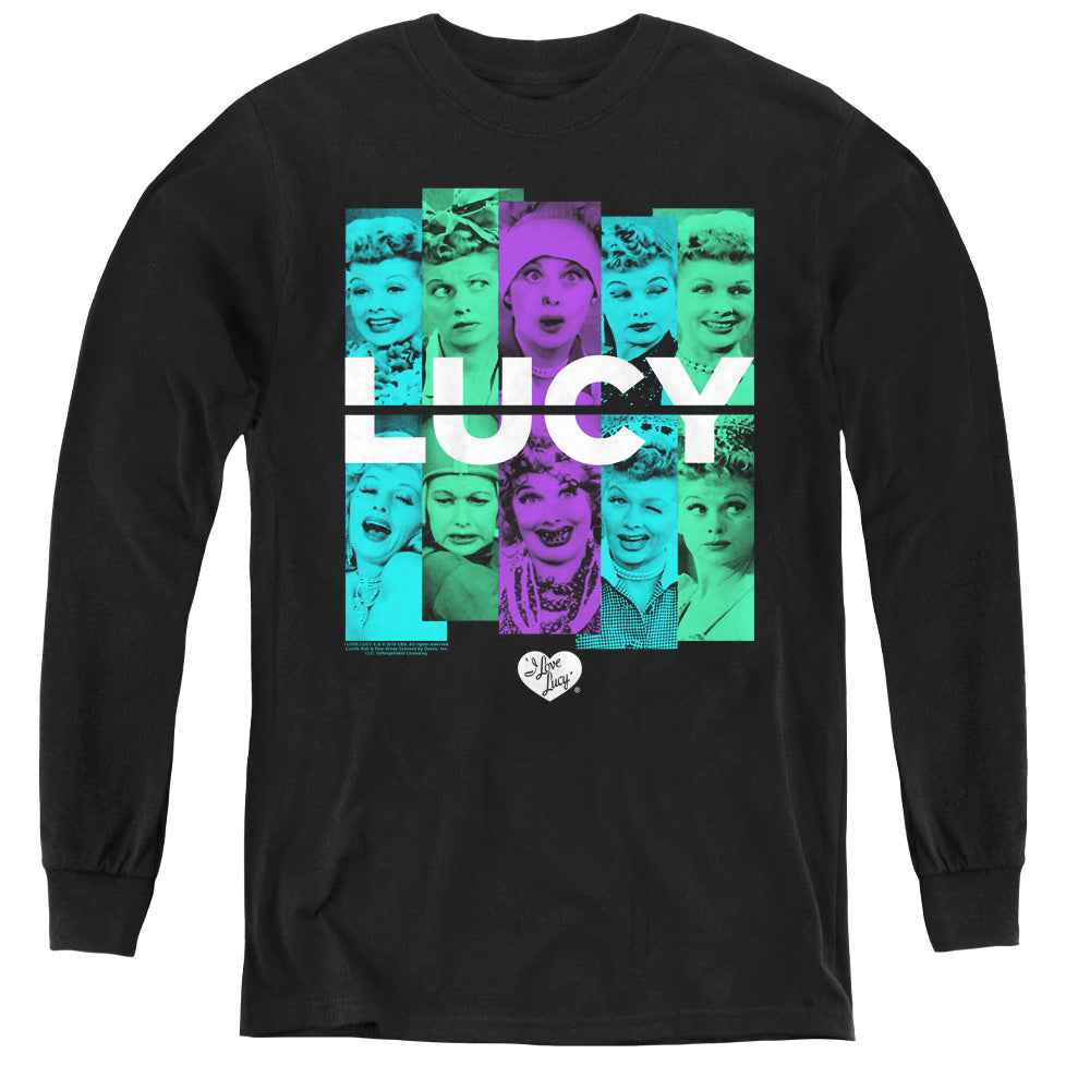 I Love Lucy Shades of Lucy Long Sleeve Kids Youth T Shirt Black Officially Licensed