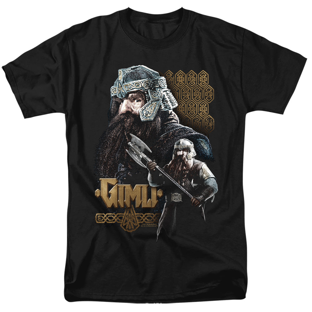 Lord of the Rings Gimli Mens T Shirt Black Officially Licensed