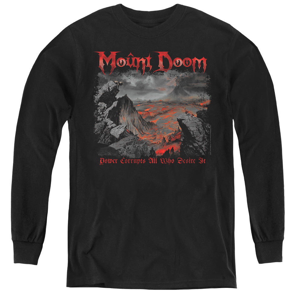 Lord Of The Rings Power Corrupts Long Sleeve Kids Youth T Shirt Black Officially Licensed