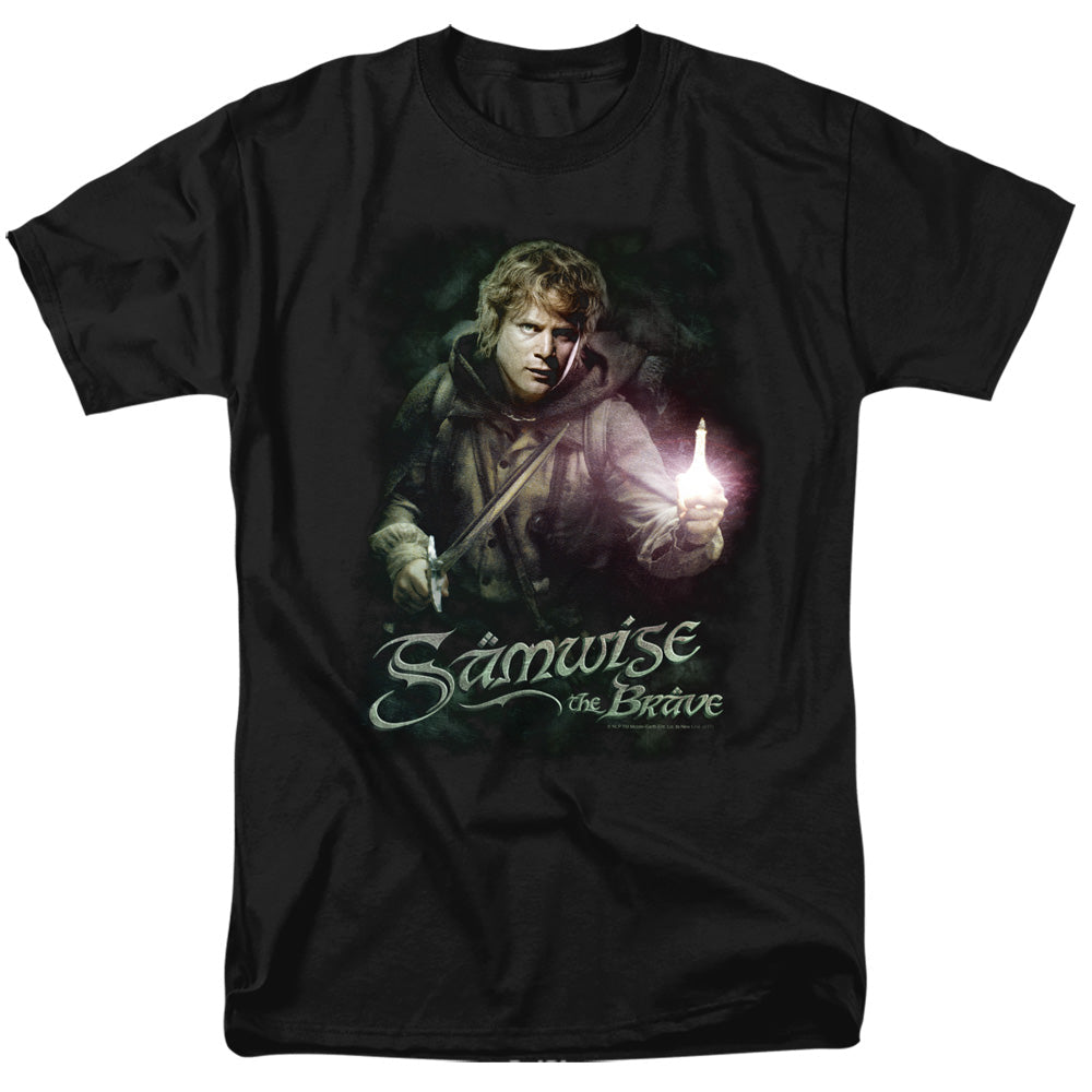 Lord of the Rings Samwise The Brave Mens T Shirt Black Officially Licensed