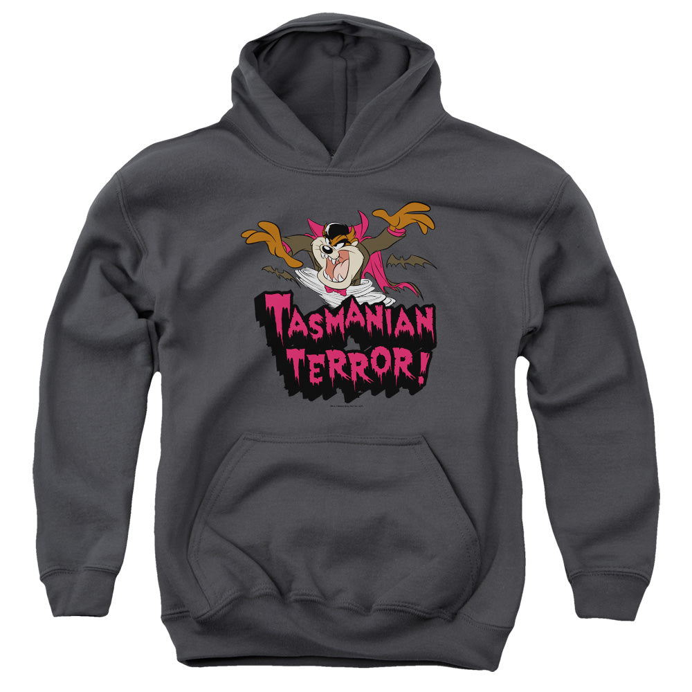 Looney Tunes Taz Terror Kids Youth Hoodie Charcoal Officially Licensed