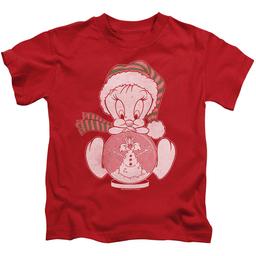 Looney Tunes Tweey Globe Juvenile Kids Youth T Shirt Red Officially Licensed