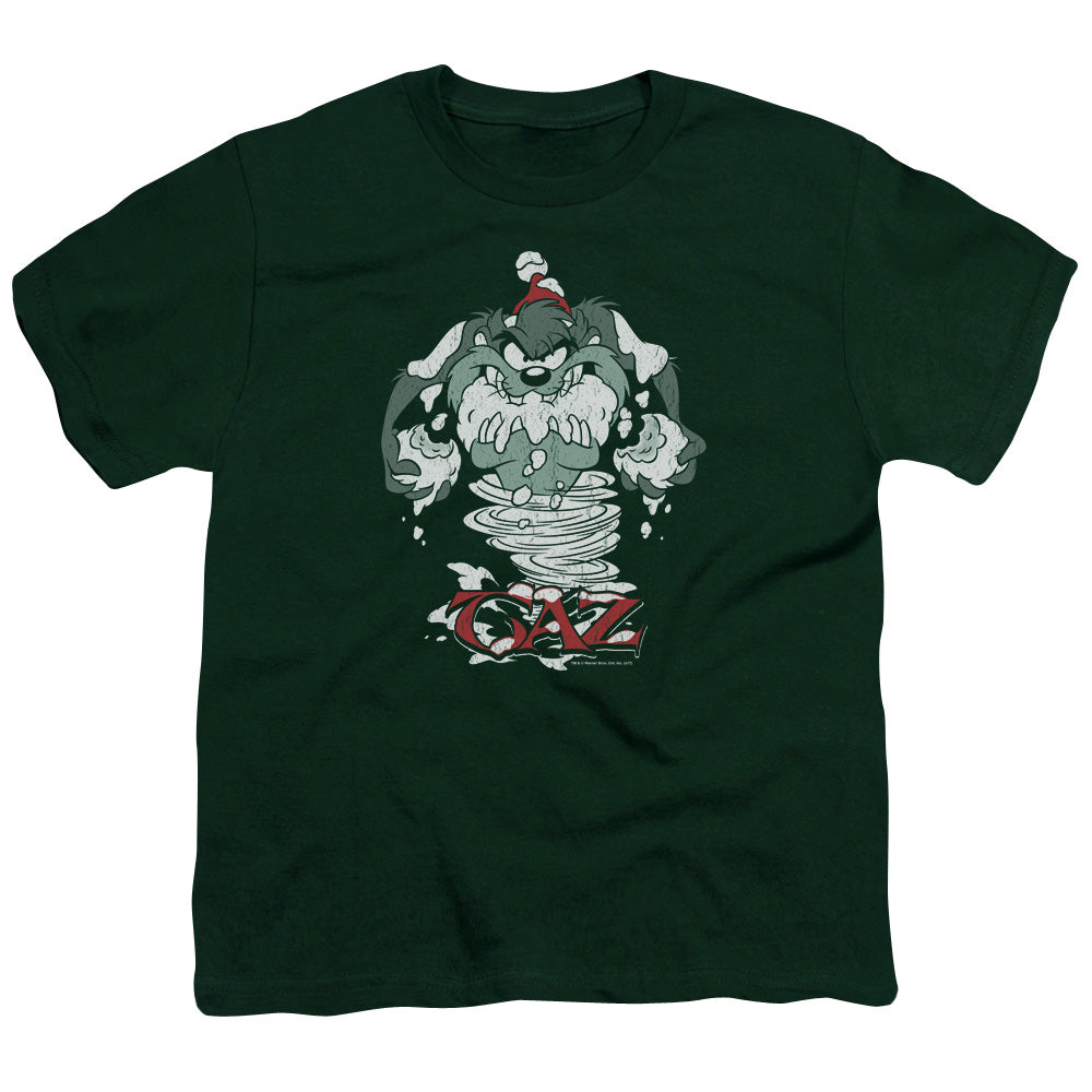 Looney Tunes Abominable Tazman Kids Youth T Shirt Hunter Green Officially Licensed