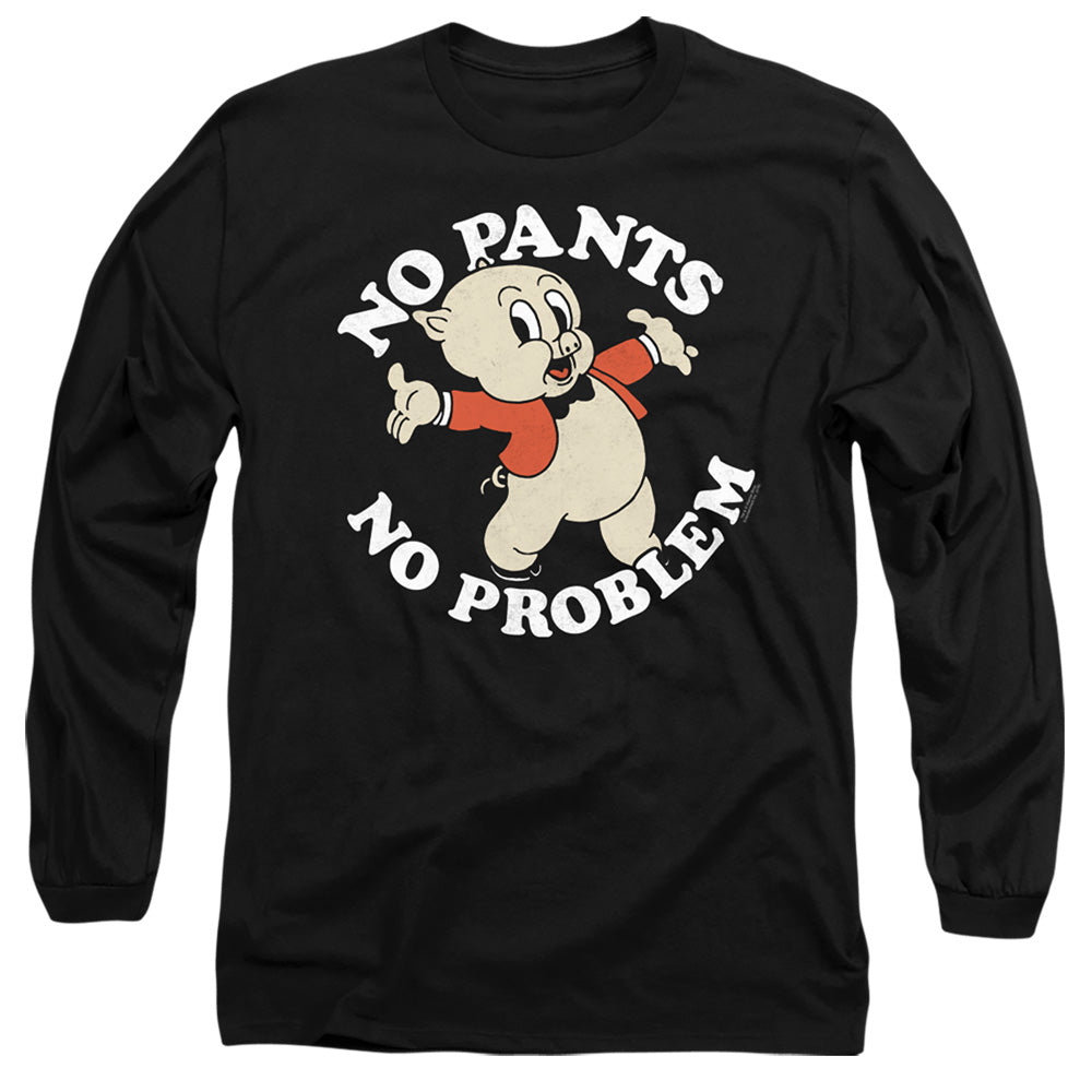 Looney Tunes No Pants Mens Long Sleeve Shirt Black Officially Licensed Officially Licensed