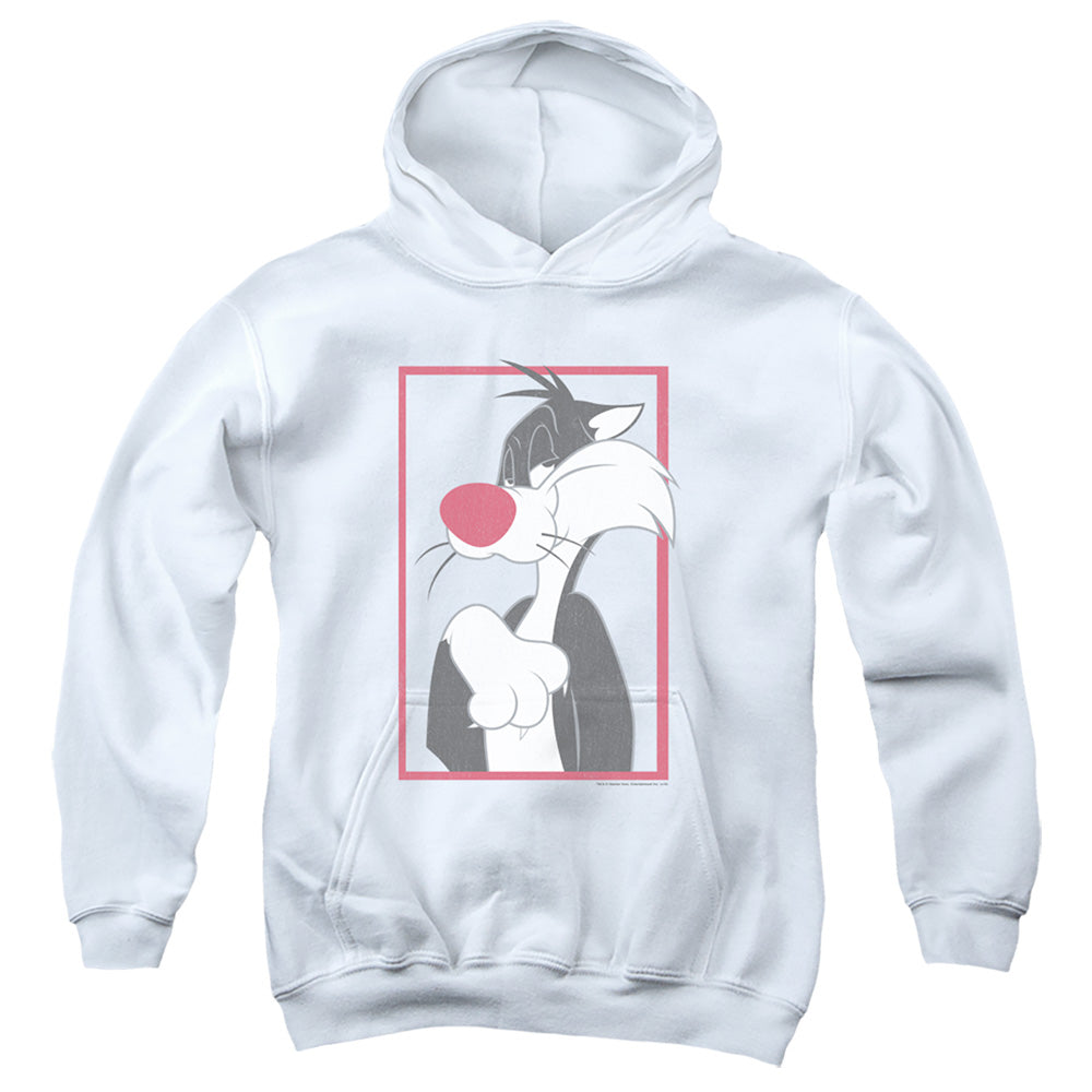Looney Tunes Sylvester Kids Youth Hoodie White Officially Licensed