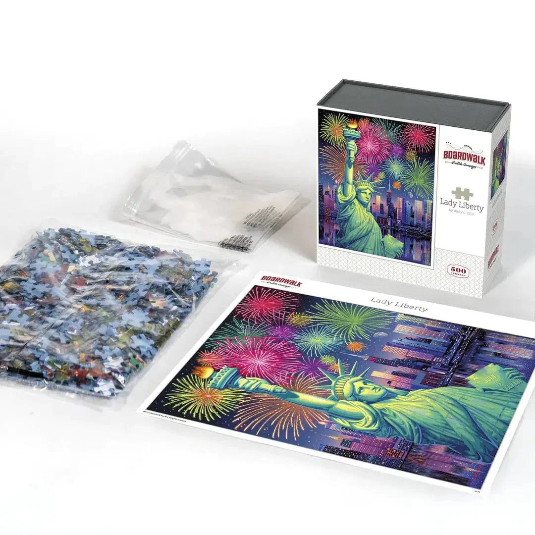 Lady Liberty 500 Piece Jigsaw Puzzle Boardwalk