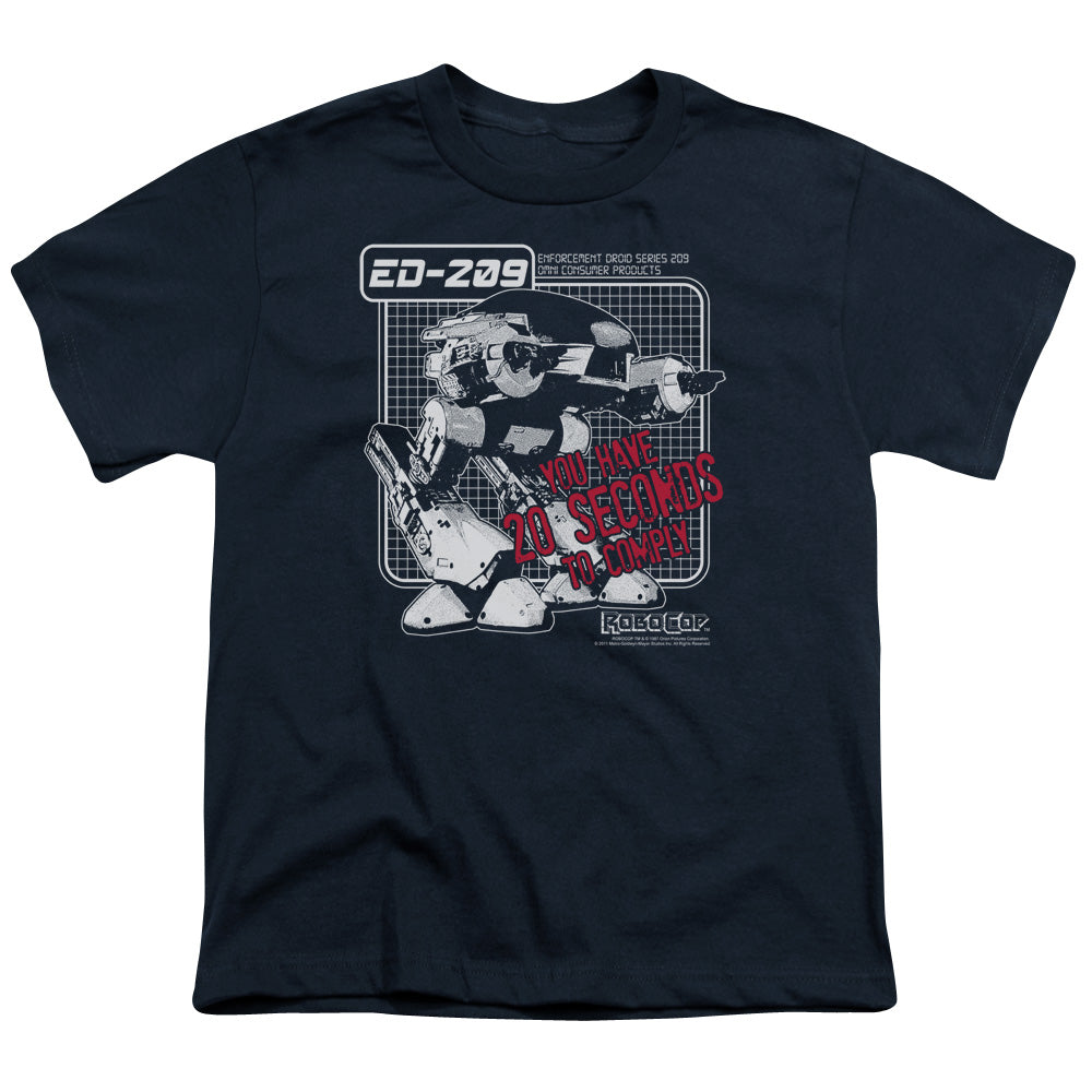 Robocop Ed 209 Kids Youth T Shirt Navy Blue Officially Licensed