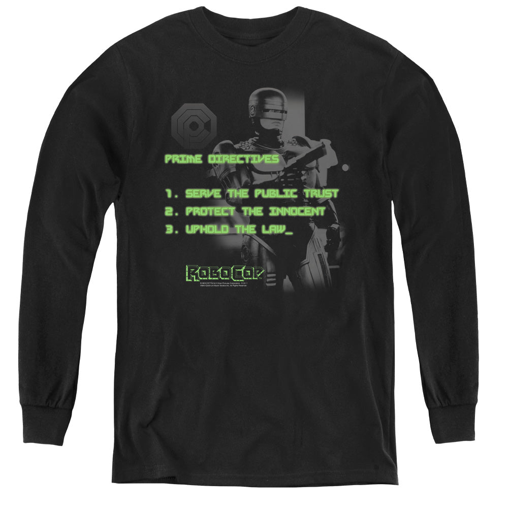 Robocop Prime Directives Long Sleeve Kids Youth T Shirt Black Officially Licensed