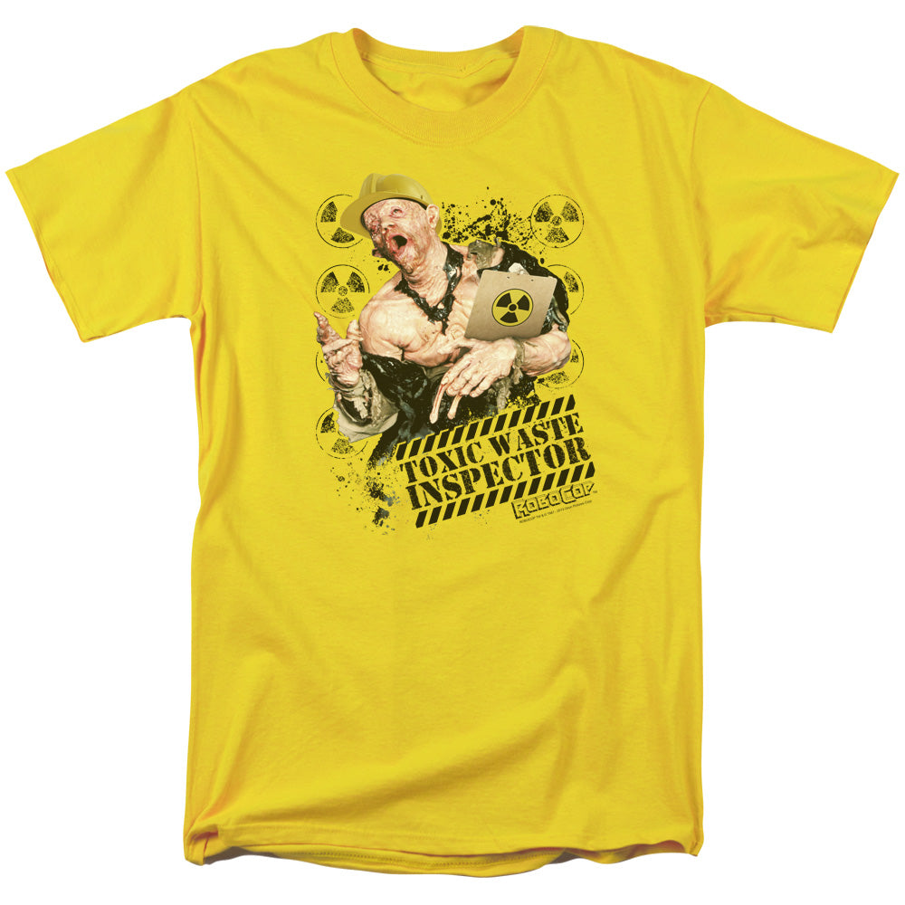 Robocop Toxic Waste Inspector Mens T Shirt Yellow Officially Licensed