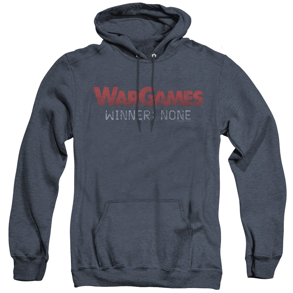 WarGames No Winners Heather Mens Hoodie Navy Blue Officially Licensed
