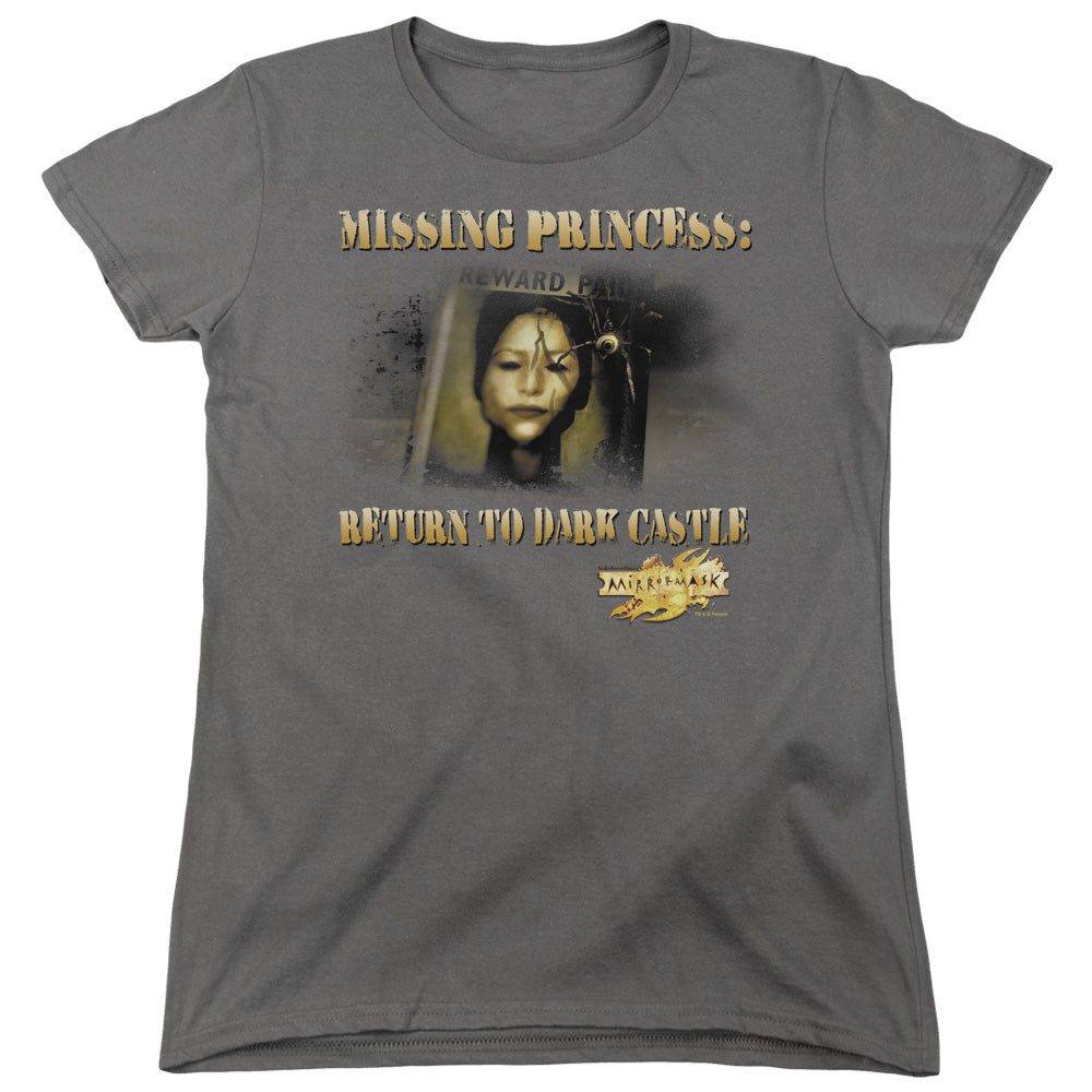 Mirrormask Missing Princess Womens T Shirt Charcoal Officially Licensed