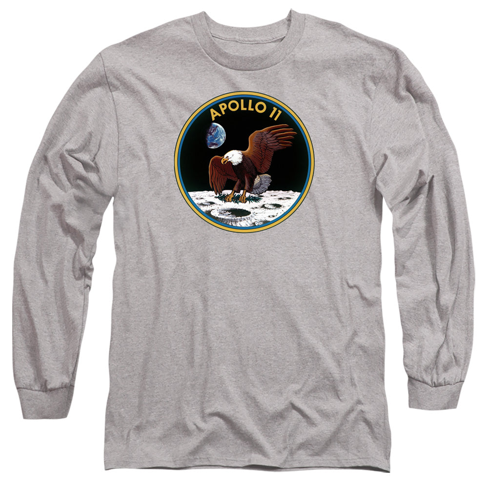 Nasa Apollo 11 Mens Long Sleeve Shirt Athletic Heather Officially Licensed