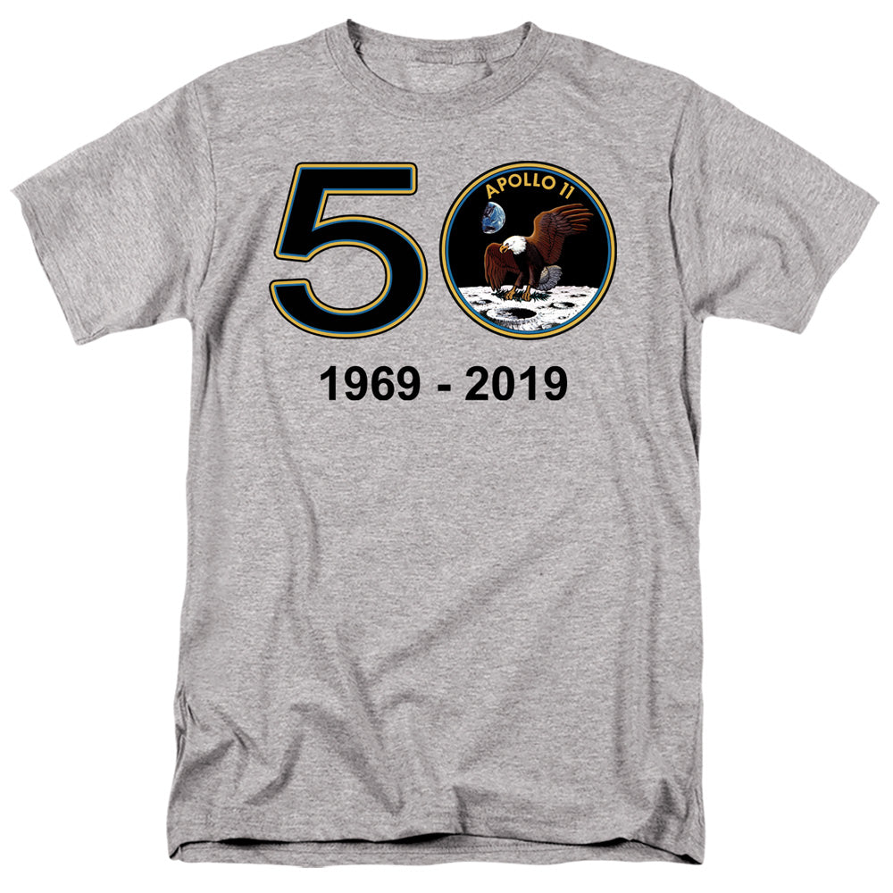 Nasa Apollo 11 50Th Mens T Shirt Athletic Heather Officially Licensed