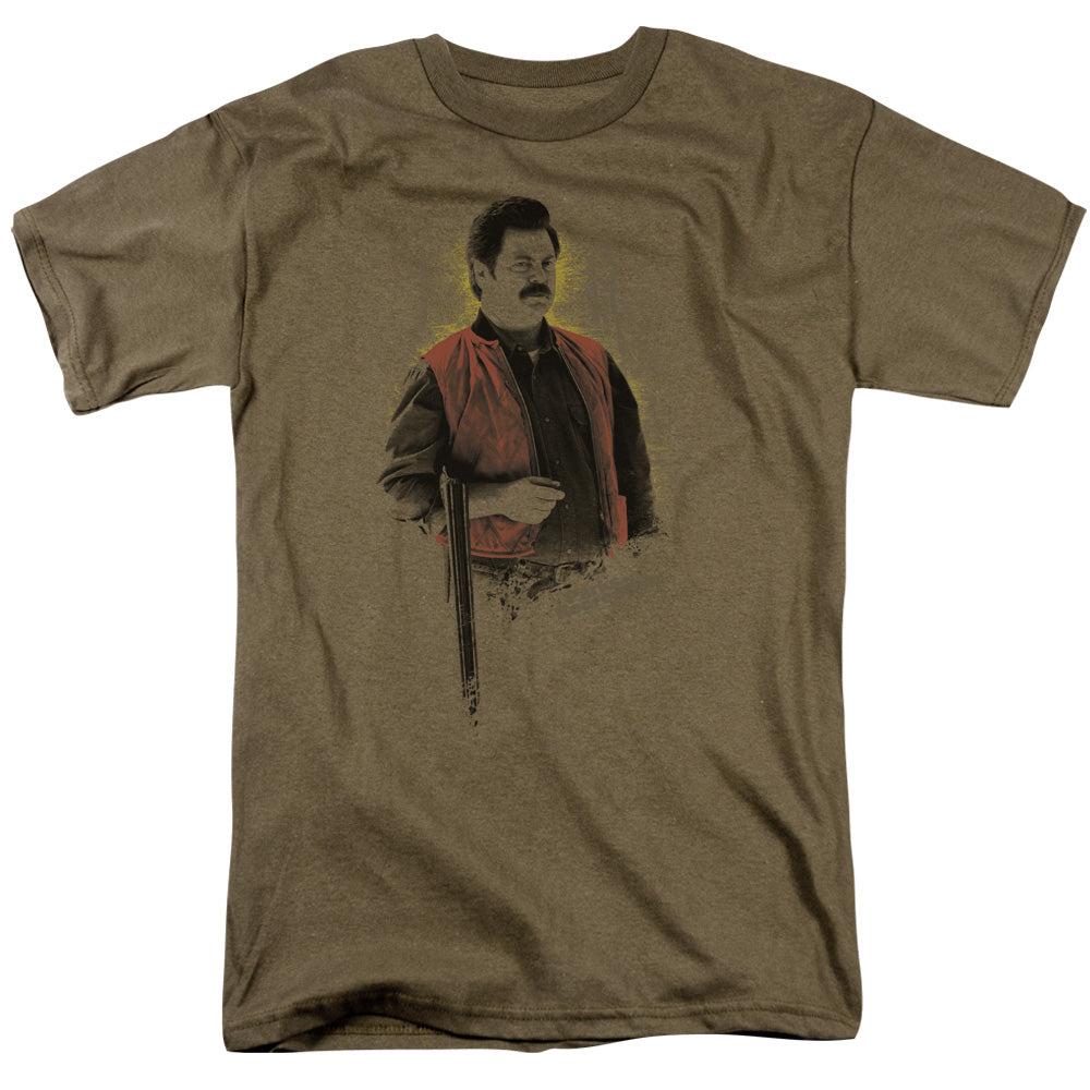 Parks And Rec To The Hunt Mens T Shirt Safari Green Officially Licensed