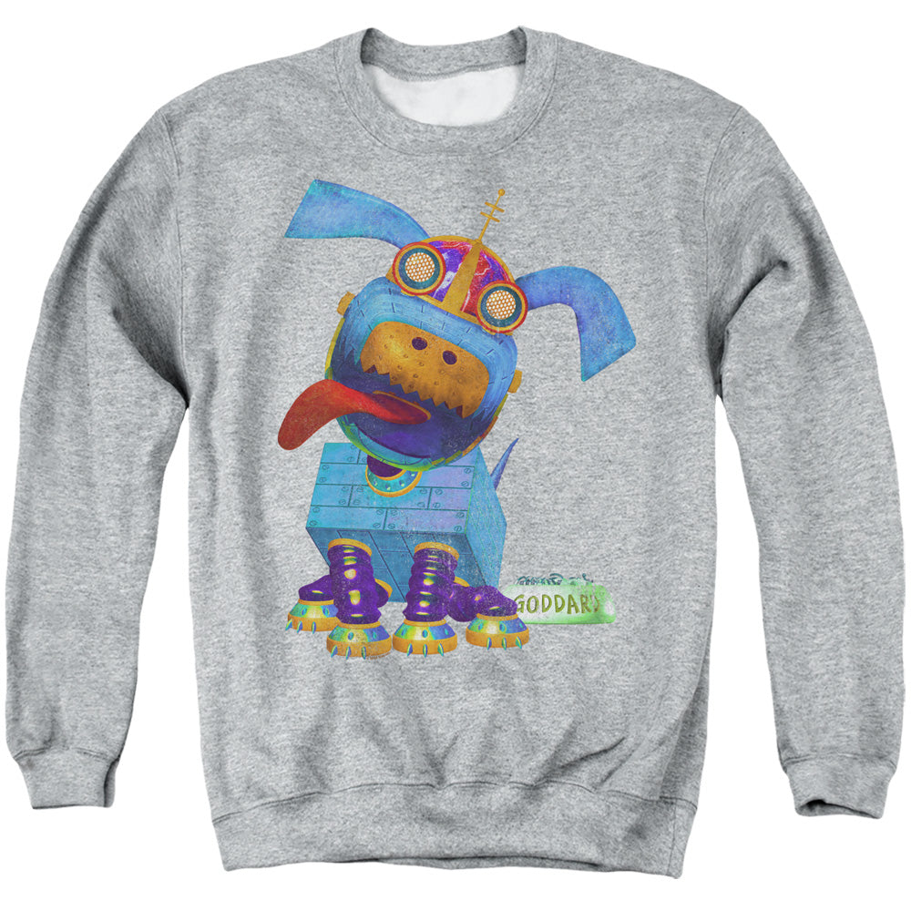 Jimmy Neutron Goddard Neon Mens Crewneck Sweatshirt Athletic Heather Officially Licensed