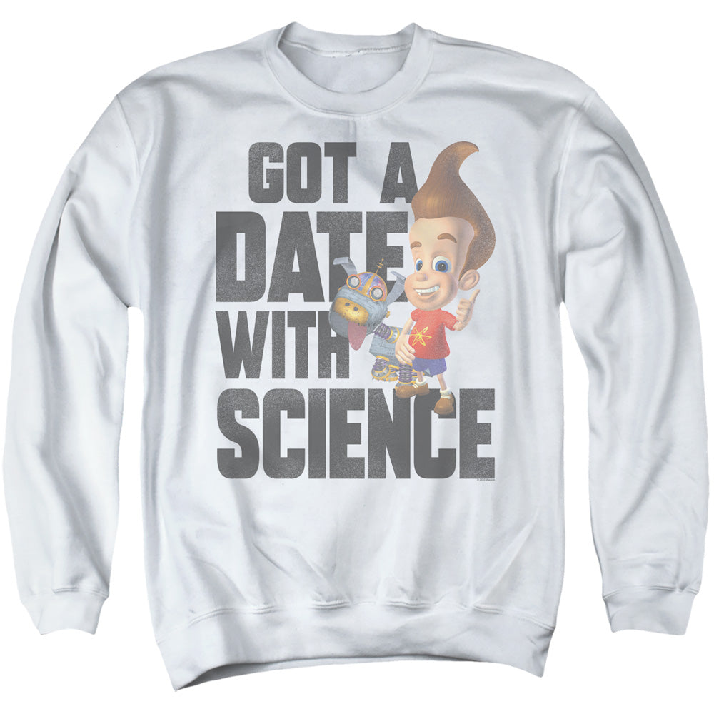 Jimmy Neutron Jimmy Neutron Science Mens Crewneck Sweatshirt White Officially Licensed