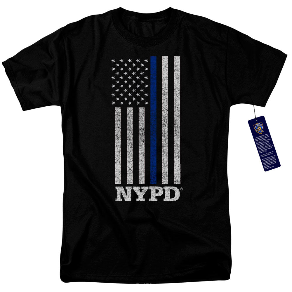 New York City Thin Blue Line Mens T Shirt Black Officially Licensed