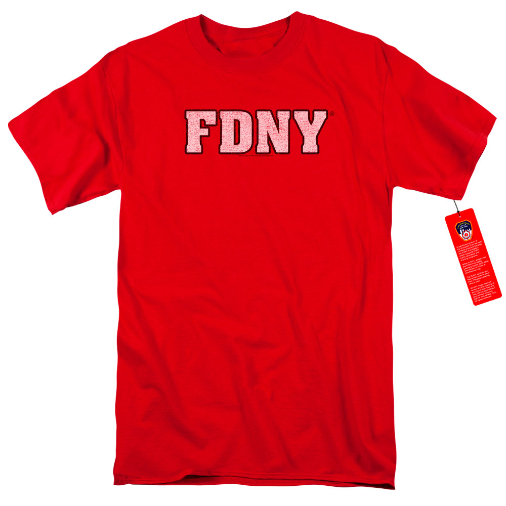 New York City Fdny Mens T Shirt Red Officially Licensed