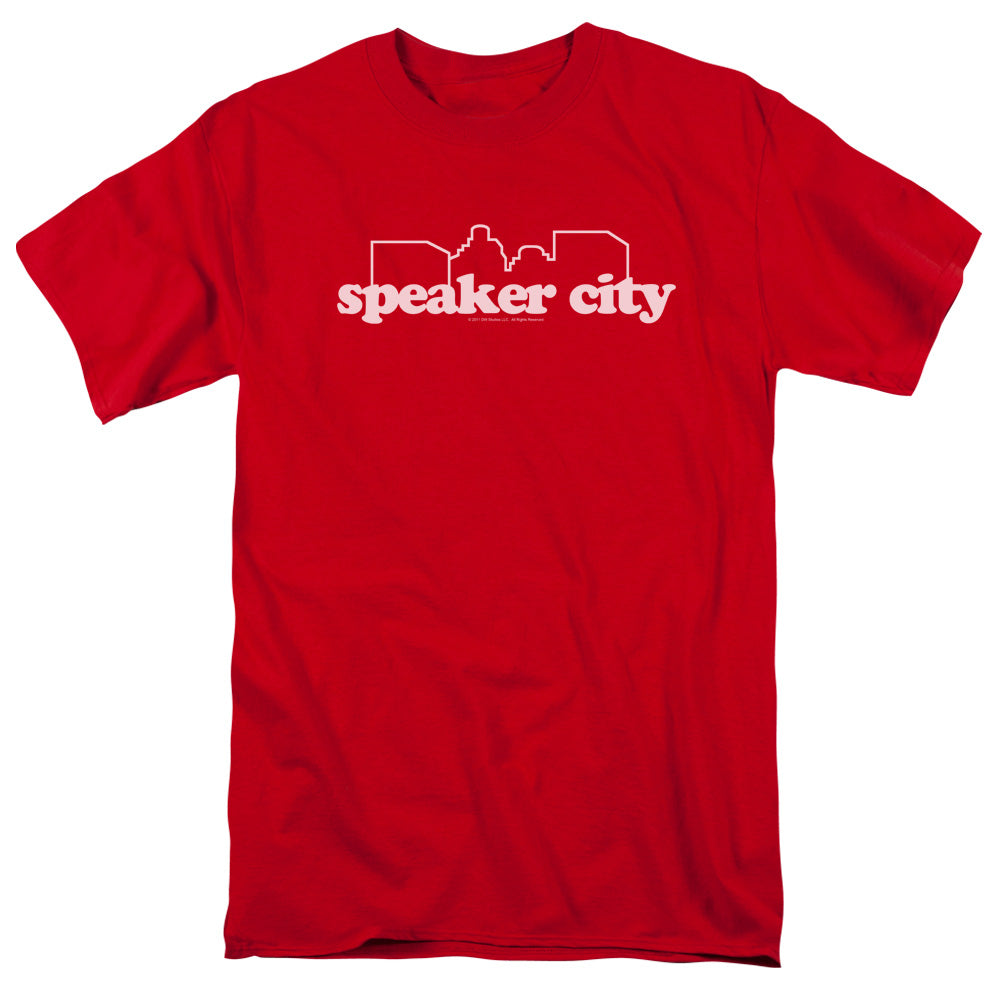Old School Speaker City Logo Mens T Shirt Red Officially Licensed