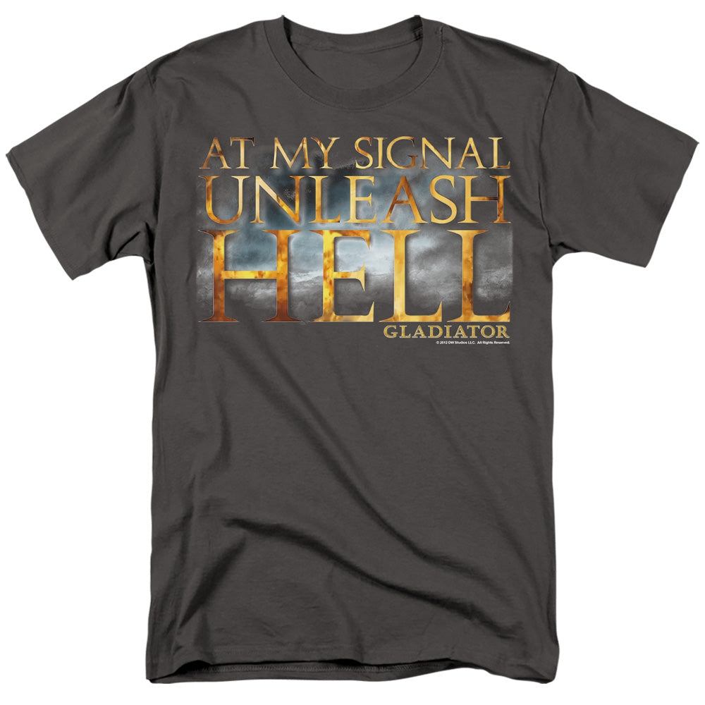 Gladiator Unleash Hell Mens T Shirt Black Officially Licensed