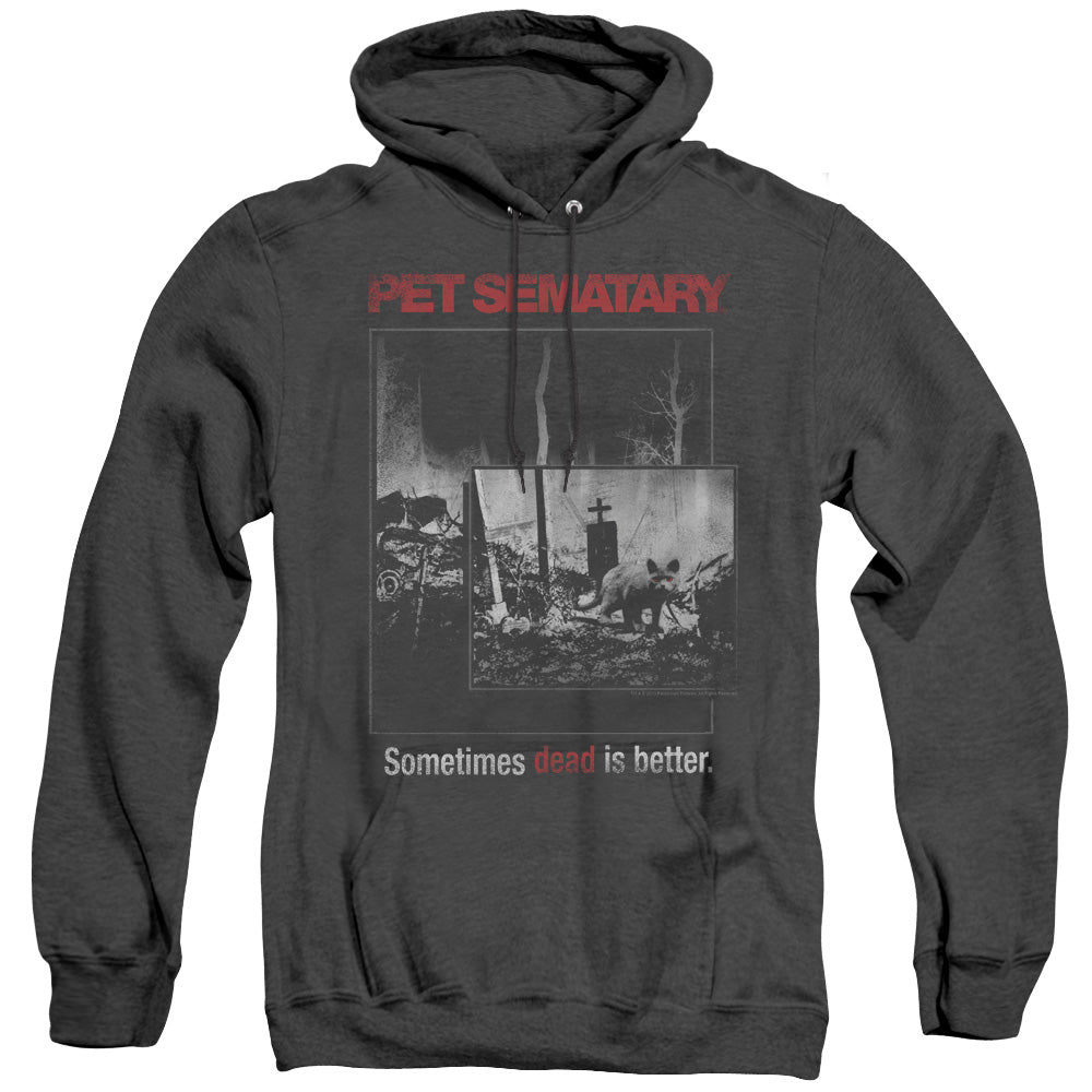 Pet Sematary Cat Poster Heather Mens Hoodie Black Officially Licensed
