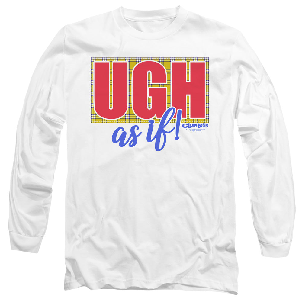 Clueless Ugh As If Mens Long Sleeve Shirt White Officially Licensed Officially Licensed