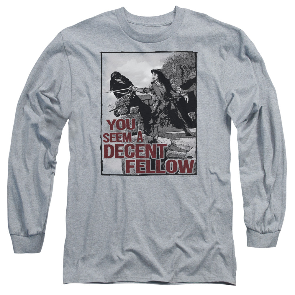 The Princess Bride Fellow Mens Long Sleeve Shirt Athletic Heather Officially Licensed